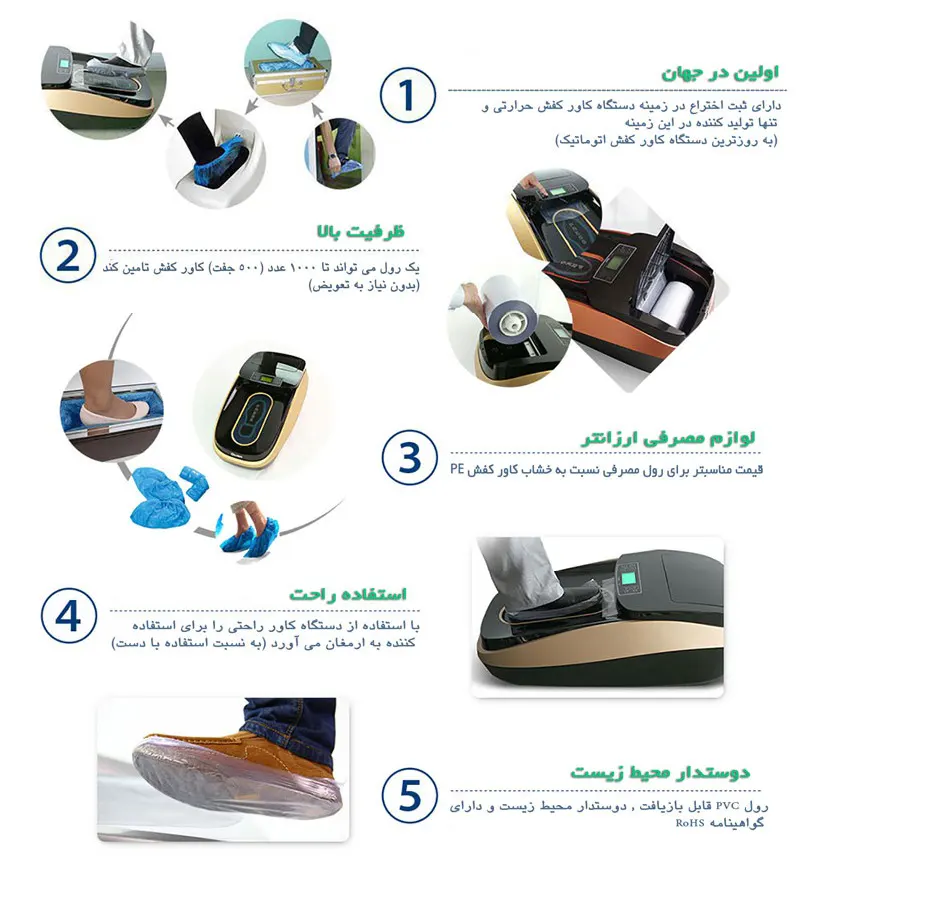 دستگاه کاور کفش حرارتی