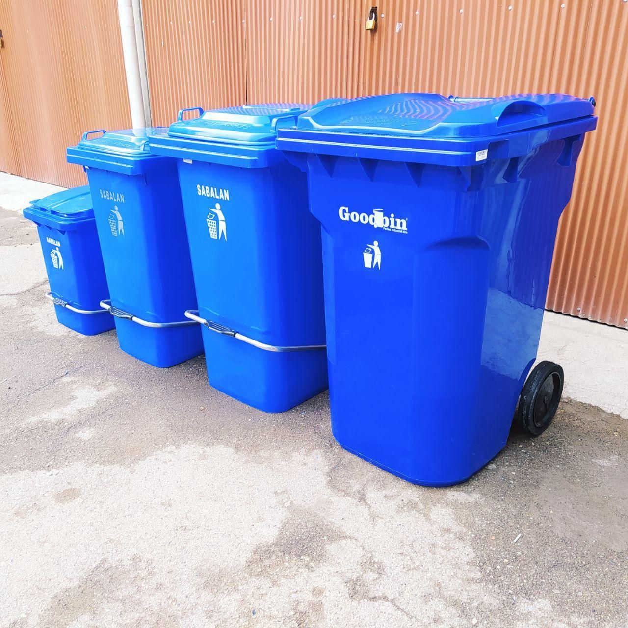 سطل زباله پلاستیکی با فلزی